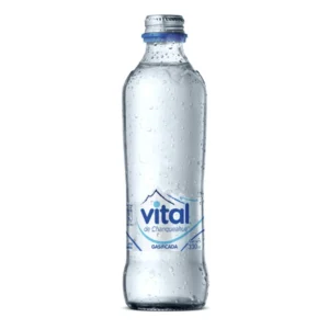 AGUA MINERAL VITAL CON GAS 330CC VIDRIO