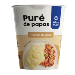 PURE PARA UNO ALCAFOOD EN VASO CON TROCITOS DE POLLO