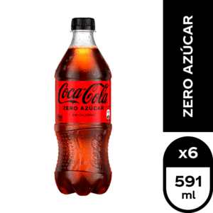 Coca-Cola Zero Azúcar Desechable 591 ml  x6
