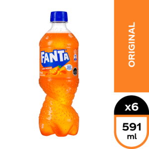 Fanta Naranja Sabor Original Desechable 591ml x6